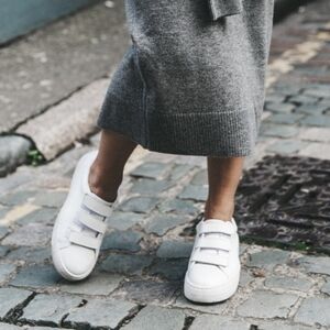 Vionic Splendid Bobbi White Leather Velcro Strap Sneaker Shoes